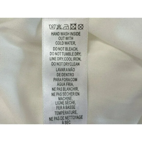 Hailey Logan White Lace Front Illusion Cross-Over Dress By Adrianna Papell Sz 6 - Picture 6 of 7